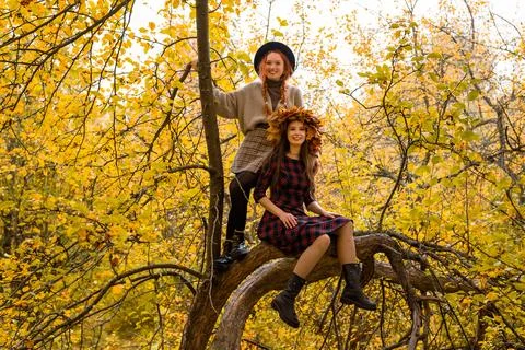 Two girlfriends Stock Photos