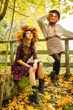 Two girlfriends Stock Photos