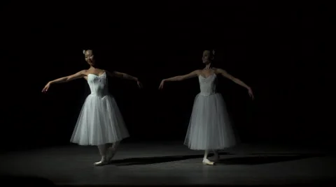 Two Girls Dancing Ballet Stock Footage 68186693