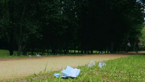Two girls doing plogging Stock Footage 106212722