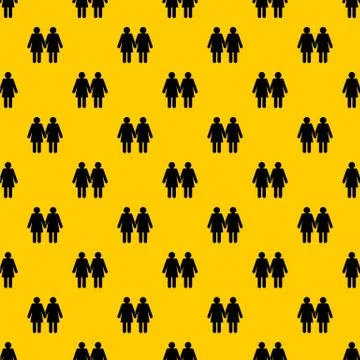 Two girls lesbians pattern vector Stock Illustration