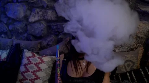 Girl Smoke Drink Stock Footage ~ Royalty Free Stock Videos | Pond5