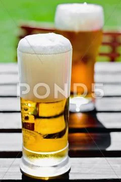 Two glass beers Stock Photos
