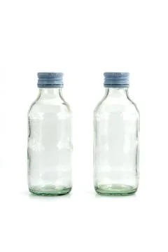 Two of glass bottle 写真素材