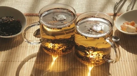 Two glass of  tea Stock-Footage 3779265