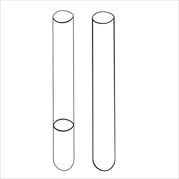 Two glass tubes Stock-Illustration