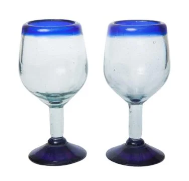 Two glass on a white background Stock Photos