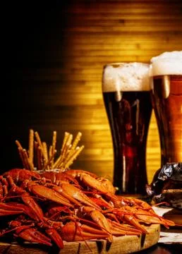 Two glasses of beer Stock Photos