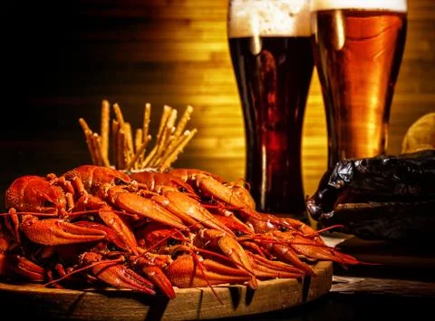 Two glasses of beer Stock Photos