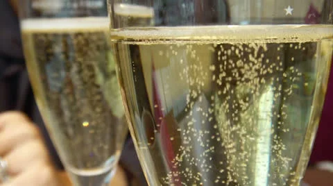 Two glasses of champagne. 動画素材 24305908