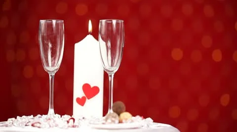 Two glasses of champagne. HD Stock Footage 10574370