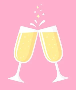 Two glasses of champagne 스톡 일러스트