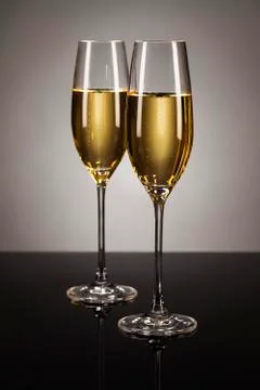 Two glasses of champagne Stock Photos