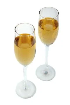 Two glasses of champagne. Stock Photos