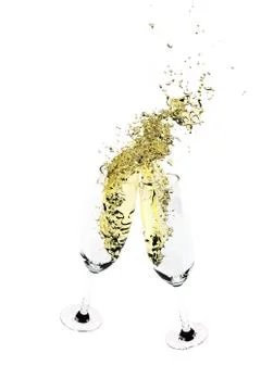 Two glasses with champagne 写真素材