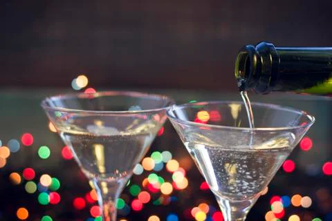 Two glasses of champaign. Close up Foto stock