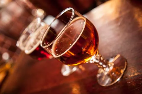 Two glasses of draught beer. Stock Photos