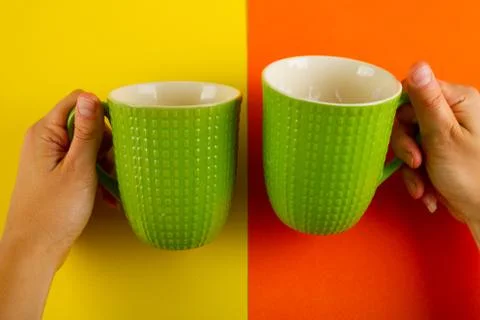Two glasses. Drinking together concept Stock Photos