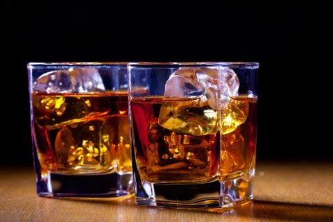 Two glasses with drinks Stock Photos