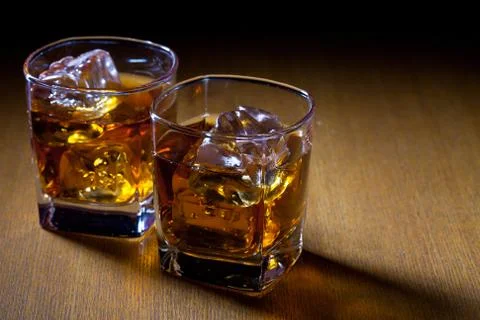 Two glasses with drinks Stock Photos