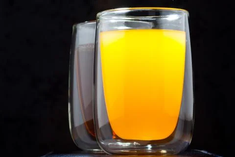 Two glasses with drinks Stock Photos