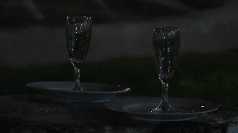 Two glasses. Video stock 10066159