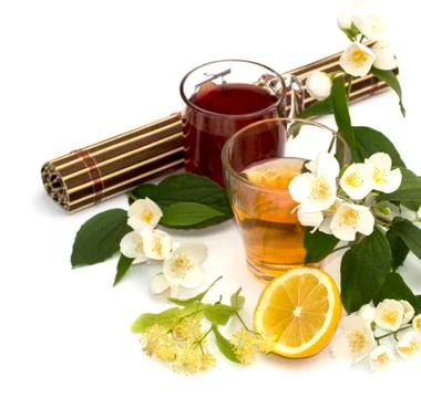 Two glasses with improving drinks Stock Photos