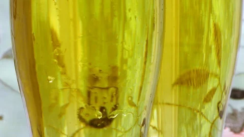 Two glasses of lager beer Stock Footage 91623246