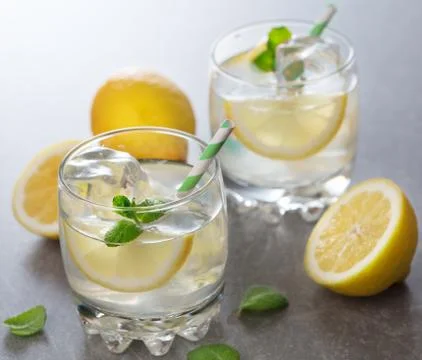 Two glasses of lemonade 스톡 사진