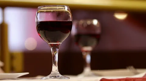 Two glasses of red wine 스톡 동영상 24819720