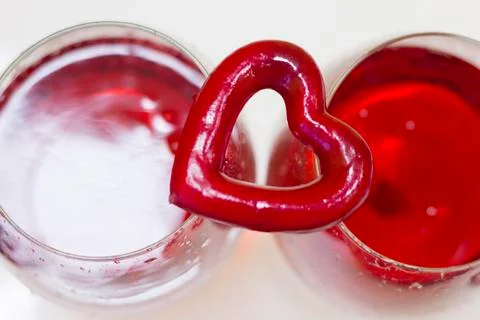 Two glasses of red wine Foto stock