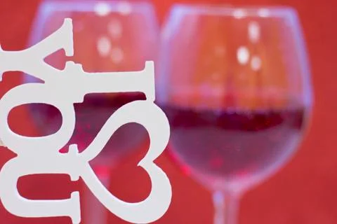 Two glasses of red wine Stock Photos