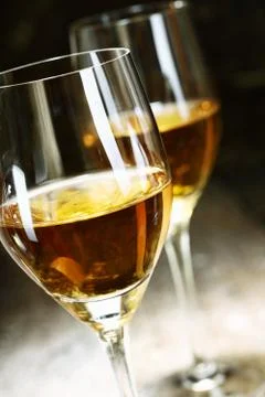 Two glasses of sherry Stock Photos