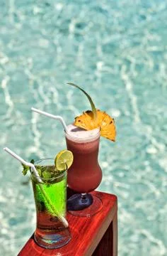 Two glasses of the soft drink Foto stock