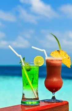 Two glasses of the soft drink Foto stock