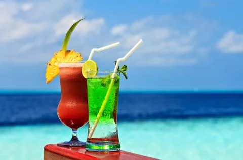 Two glasses of the soft drink Foto stock