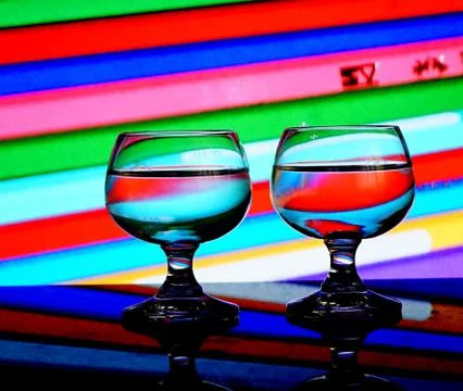Two glasses of water. Stock Photos