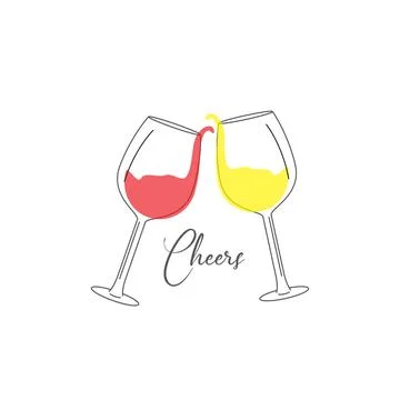 Two glasses of whiskey Stock Illustration