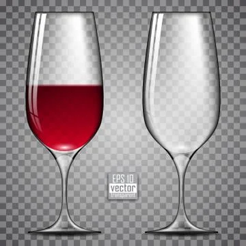 Two glasses of wine Stock Illustration