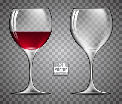 Two glasses of wine Stock Illustration