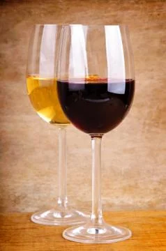 Two glasses of wine Stock Photos