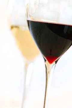 Two glasses of wine Stock Photos