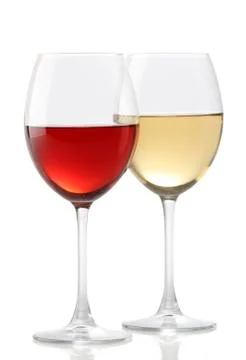 Two glasses of wine Stock Photos