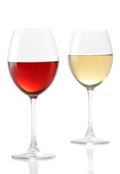 Two glasses of wine Stock Photos