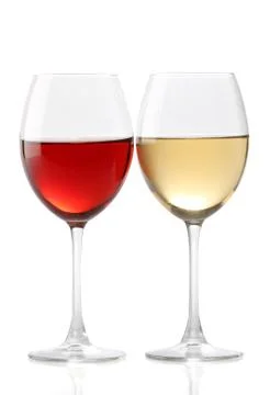 Two glasses of wine Stock Photos