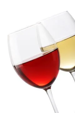 Two glasses of wine Stock Photos