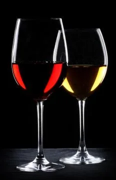 Two glasses of wine Stock Photos