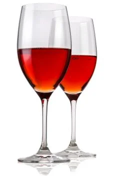 Two glasses with wine Stock Photos