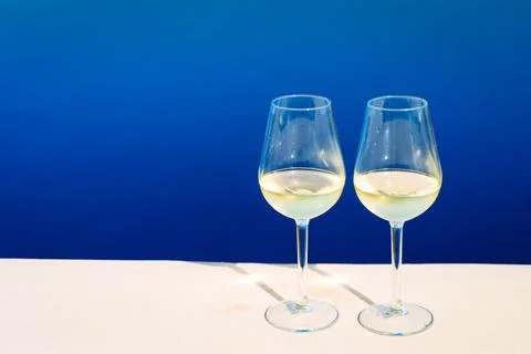 Two glasses of wine Stock Photos