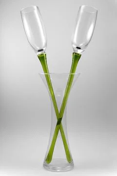 Two glasses for wine Stock Photos